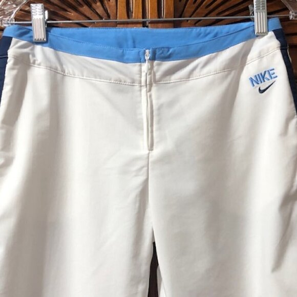 nike White Zip Front Capri Crop Pants w/ Drawstring - Picture 2 of 6